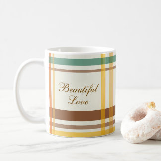 Mug Beautiful Love Cozy Tartan Plaid