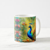 Mug Beautiful Peacock in Garden Bird 98 (Devant droit)