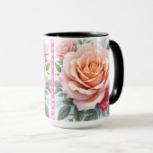 Mug Beautiful Pink Roses Luxury Modern Collection (Devant droit)