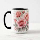 Mug Beautiful Pink Roses Luxury Popular Collection (Gauche)