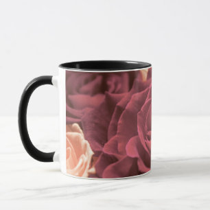 Mug Beautiful red pink roses flowers photo romantic re