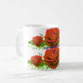 Mug Beautiful Red Roses Bouquet Photography | Romantic (Devant gauche)