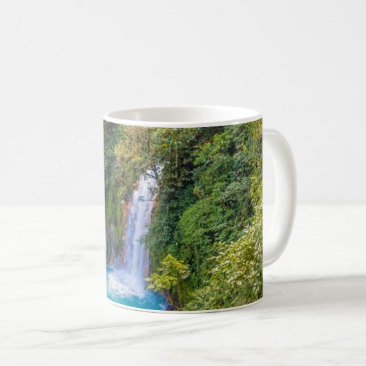 Mug Beautiful Relaxing Blue Unique Waterfall in Jungle (Devant droit)