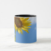 Mug beautiful sun flowers witcloudy sky (Centre)