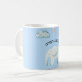 Mug Beauty Pastel Blue Elephant et Stars Kid (Devant gauche)