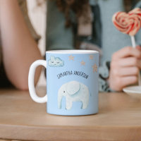 Beauty Pastel Blue Elephant et Stars Kid