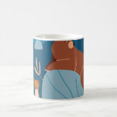 Mug Beaux animaux de la forêt, design foncé sans soudu (Centre)