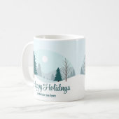 Mug Beaux arbres de Noël Hiver personnalisé (Devant gauche)
