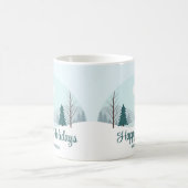 Mug Beaux arbres de Noël Hiver personnalisé (Centre)