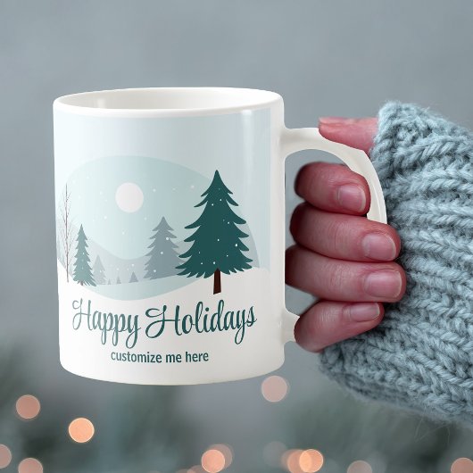 Mug Beaux arbres de Noël Hiver personnalisé