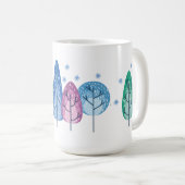 Mug Beaux Arbres D'Hiver Aux Couleurs Pastel (Devant droit)