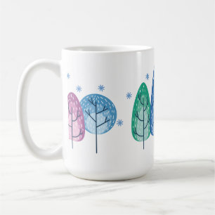 Mug Beaux Arbres D'Hiver Aux Couleurs Pastel