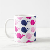 Mug Beaux Baleines, Motif De Baleines, Votre Nom (Gauche)