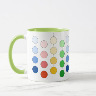 Mug Beaux cercles de pendage multicolores modernes