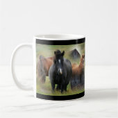 Mug Beaux chevaux et grange rustique (Gauche)
