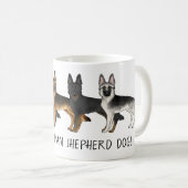 Mug Beaux chiens Shepherd allemands J'adore les Shephe (Devant droit)