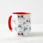 Mug Beaux dauphins - Design motif numérique moderne 1 (Devant gauche)