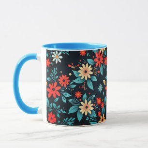 Mug Beaux motifs floraux de fleurs