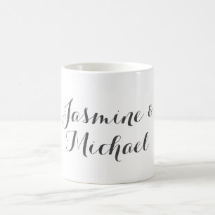 Mug Beaux Noms De Couple De Calligraphie Chic 