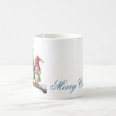 Mug Beaux oiseaux imaginaires avec casquettes de Noël. (Centre)