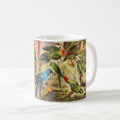 Mug Beaux Parrots verts colorés (Devant droit)