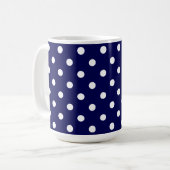 Mug Beaux points noirs et blancs élégants (Devant gauche)