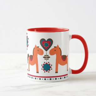 Mug Beaux rétros chevaux