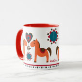 Mug Beaux rétros chevaux (Devant gauche)