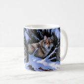 Mug Beaux tableaux de deux loups (Devant droit)