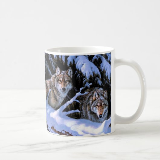 Mug Beaux tableaux de deux loups (Droite)