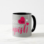 Mug Beaux tasse-Mercis d'être mon thérapeute impayé (Devant droit)