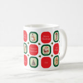 Mug Beaux voeux de Noël et de vacances en Carré (Devant droit)