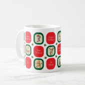 Mug Beaux voeux de Noël et de vacances en Carré (Devant gauche)