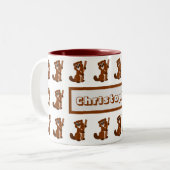Mug Beaver Design Tweekleurige Koffiemok (Voorkant links)