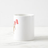 Mug Beaver Holding Canada Drapeau Beer Raglan Baseball (Centre)