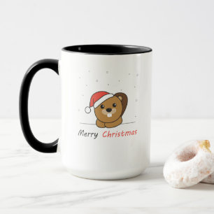 Mug Beaver Noël Neige Hiver Animaux Castor