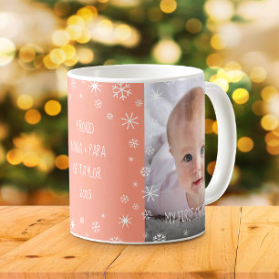 Mug Bébé 1er Noël Grand-parents Photo personnalisée Pê