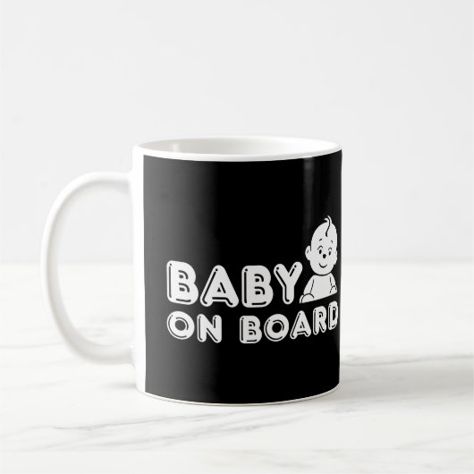 Mug Bébé à bord faire-part de grossesse (Gauche)