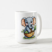Mug Bébé adorable Sticker éléphant - Cute Safari (Devant droit)