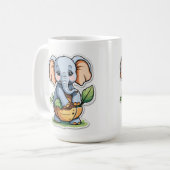 Mug Bébé adorable Sticker éléphant - Cute Safari (Devant gauche)