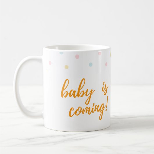 Mug bébé arrive (Gauche)