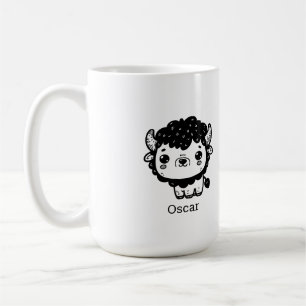 Mug Bébé Bison Fluffy - Art d'animaux de ferme Kawaii
