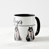 Mug Bébé Black Blanc Tuxedo chat Chats Whimsical Art M (Devant droit)