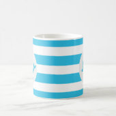 Mug Bébé bleu baleine de plage ajouter nom monogramme (Centre)