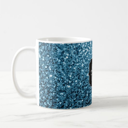 Mug Bébé bleu clair faux parties scintillant scintille (Gauche)