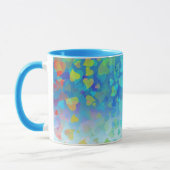 Mug Bébé Bleu Cœurs Tombants (Gauche)