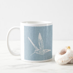 Mug Bébé Bleu et Blanc Élégant Colibri