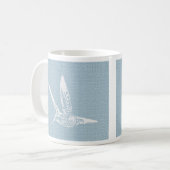 Mug Bébé Bleu et Blanc Élégant Colibri (Devant gauche)