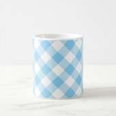Mug Bébé Bleu et Blanc Grand En vichy diagonale Chèque (Centre)