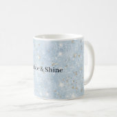 Mug Bébé Bleu Faux Paillettes (Devant droit)